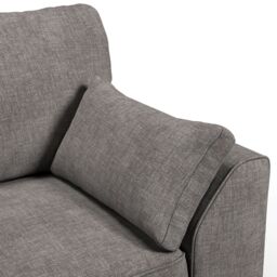 Furnishings For Less UK Hilliard Fullback Fabric Single Seater Armchair Charcoal or Mist - thumbnail 4