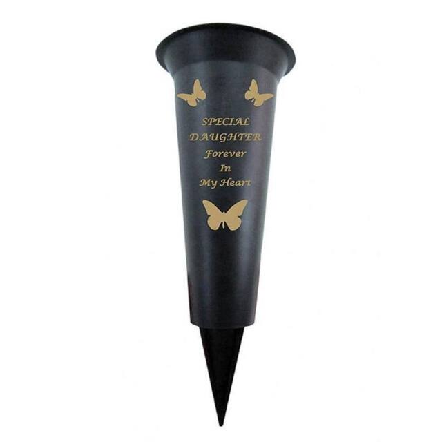 David Fischhoff Memorial Grave Plastic Spike Vase - Daughter in Black - image 1