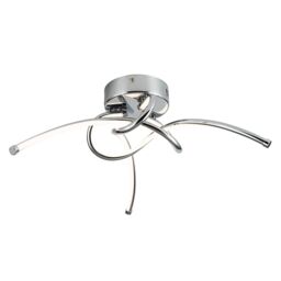 First Choice Lighting Twist - Chrome LED Flush Ceiling Light in Silver - thumbnail 4
