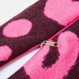 OHS Leopard Beach Bolster Neck Back Support Pillow in Burgundy - thumbnail 6