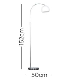 ValueLights Curva Silver Floor Lamp - thumbnail 5