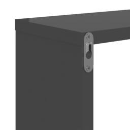 Berkfield Home Wall Shelf 2 pcs High Gloss Grey 50x15x50 cm Engineered Wood - Size: 50 x 15 x 50 cm - thumbnail 7