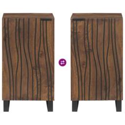 Berkfield Home Sideboard 40 x 33.5 x 75 cm - Made from Solid Mango Wood in Brown - thumbnail 9