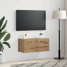 Berkfield Home Wall Cabinet Artisan oak 80 x 36.5 x 35 cm Engineered wood in Brown - thumbnail 4