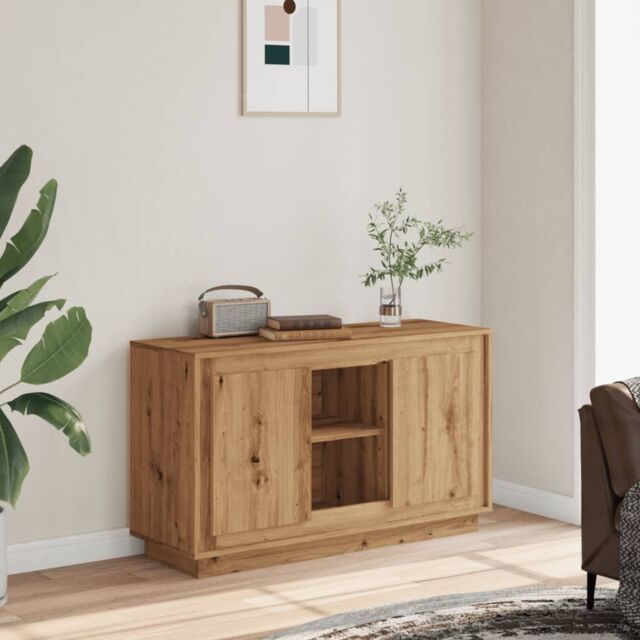 Berkfield Home Sideboard Artisan Oak 102x35x60 cm Engineered Wood in Brown - Size: 102 x 35 x 60 cm - image 1