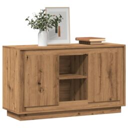 Berkfield Home Sideboard Artisan Oak 102x35x60 cm Engineered Wood in Brown - Size: 102 x 35 x 60 cm - thumbnail 3