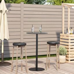 Berkfield Home Garden Table Round Black √ò60x105 cm Steel - Size: 60x105 cm - thumbnail 3