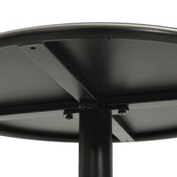 Berkfield Home Garden Table Round Black √ò60x105 cm Steel - Size: 60x105 cm - thumbnail 5