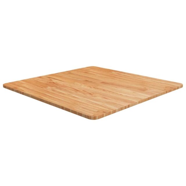 Berkfield Home Square Table Top Light Brown 70x70x1.5cm Treated Solid Wood Oak - Size: 70x70x1.5 cm - image 1