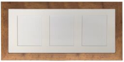 Frames & Mirrors 4U Metro Vintage Wood Frame with White Mount for 3 Image Sizes 7 x 5 Inch in Walnut