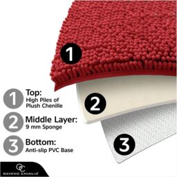 GAVENO CAVAILIA Loop Bath Mat in Red - thumbnail 4