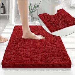 GAVENO CAVAILIA Loop Bath Mat in Red - thumbnail 1
