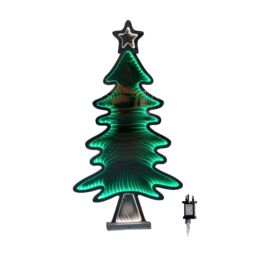 Samuel Alexander 95cm Green Standing LED Infinity Christmas Tree Decoration with Metal Base - thumbnail 8