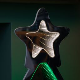 Samuel Alexander 95cm Green Standing LED Infinity Christmas Tree Decoration with Metal Base - thumbnail 5