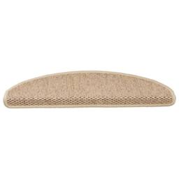 Berkfield Home Stair Mats Self-adhesive Sisal-Look 15 pcs 65x21x4 cm Sand in Beige - Size: Medium - thumbnail 4