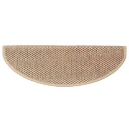 Berkfield Home Stair Mats Self-adhesive Sisal-Look 15 pcs 65x21x4 cm Sand in Beige - Size: Medium - thumbnail 5