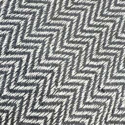Allure Bath Fashions Chevron Herringbone Sofa Throw Blanket - 100% Cotton in Charcoal - Size: 150 cm x 200 cm - thumbnail 4