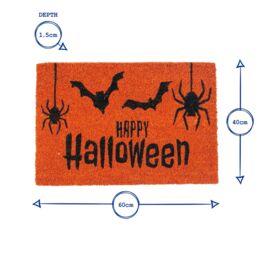 Nicola Spring Halloween Coir Door Mats - 60 x 40cm - Ghost - Set of 2 - Size: 40 cm x 60 cm - thumbnail 3