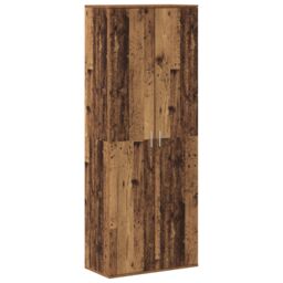 Berkfield Home Highboard Old Wood 70x35x180 cm Engineered Wood in Brown - Size: 70 x 35 x 180 cm - thumbnail 2
