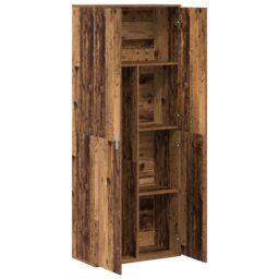 Berkfield Home Highboard Old Wood 70x35x180 cm Engineered Wood in Brown - Size: 70 x 35 x 180 cm - thumbnail 5