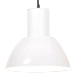 Berkfield Home Hanging Lamp 25 W White Round 28.5 cm E27 - thumbnail 1