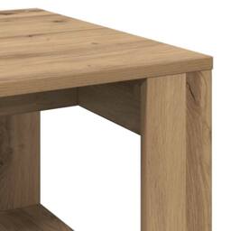Berkfield Home Side Table Artisan Oak 50x50x35 cm Engineered Wood in Brown - Size: 50 x 50 x 35 cm - thumbnail 7
