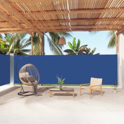 Berkfield Home Retractable Side Awning Blue 180x1000 cm - thumbnail 2