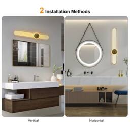 NIVOR 20W 115cm Dimmable Gold Wall Sconce, Modern LED Bedroom Light - thumbnail 3