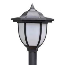 Berkfield Home Chain Fence with Solar Lights Two LED Lamps Two Poles in Grey - thumbnail 5