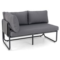 Gymax 2- Seater Garden Sofa Patio Loveseat With Seat Cushion-Grey in Grey