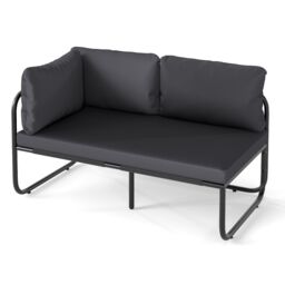 Gymax 2- Seater Garden Sofa Patio Loveseat With Seat Cushion-Grey in Grey - thumbnail 9