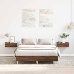 Berkfield Home Bed Frame No Mattress Brown Oak 120x190 cm Small Double Wood - thumbnail 2