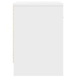 Berkfield Home Bedside Cabinet with Drawer White 39x28x41 cm - Size: 39 x 28 x 41 cm - thumbnail 6