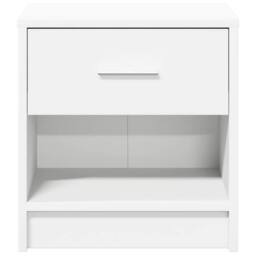 Berkfield Home Bedside Cabinet with Drawer White 39x28x41 cm - Size: 39 x 28 x 41 cm - thumbnail 4