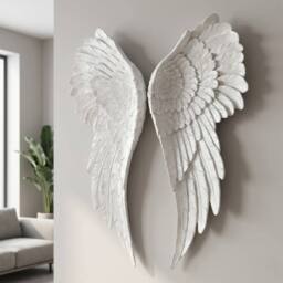 Garden Greatness Maison Glitter Angel Wings Duo in White - Size: 2 Pack - thumbnail 1