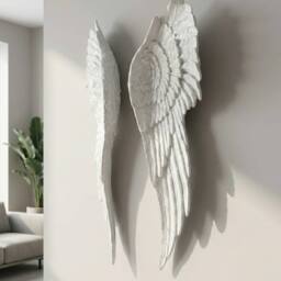 Garden Greatness Maison Glitter Angel Wings Duo in White - Size: 2 Pack - thumbnail 2