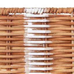 Wyld and Coco Rattan Storage Gift Boxes Set of 3 Brown Square - Handwoven Decor - thumbnail 8