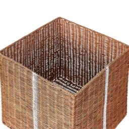 Wyld and Coco Rattan Storage Gift Boxes Set of 3 Brown Square - Handwoven Decor - thumbnail 7