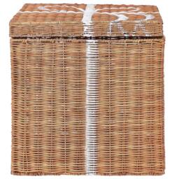 Wyld and Coco Rattan Storage Gift Boxes Set of 3 Brown Square - Handwoven Decor - thumbnail 5