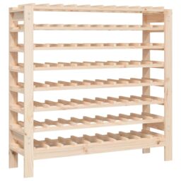 Berkfield Home Wine Rack 109.5x30x107.5 cm Solid Wood Pine in Brown - thumbnail 2