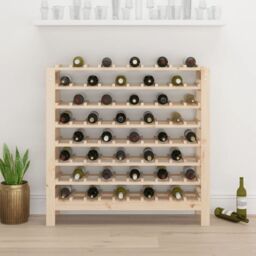 Berkfield Home Wine Rack 109.5x30x107.5 cm Solid Wood Pine in Brown - thumbnail 3
