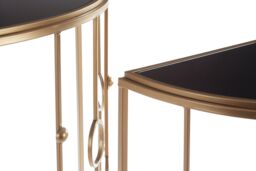 Orsina Sleek & Sturdy Art Deco Console Tables, Durable Hallway Table, Easily Maintained Modern Console Table in Gold - thumbnail 5