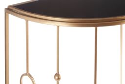 Orsina Sleek & Sturdy Art Deco Console Tables, Durable Hallway Table, Easily Maintained Modern Console Table in Gold - thumbnail 4