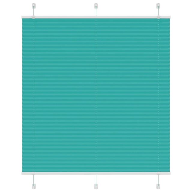 Berkfield Home Pleated Blind Petrol Green 120x100 cm Fabric Width 119.4 cm Polyester - image 1