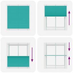 Berkfield Home Pleated Blind Petrol Green 120x100 cm Fabric Width 119.4 cm Polyester - thumbnail 5