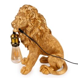 Madison & Mayfair Majestic Antique Gold Lion Table Lamp - thumbnail 5