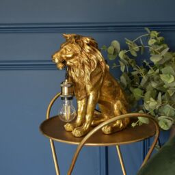 Madison & Mayfair Majestic Antique Gold Lion Table Lamp - thumbnail 2