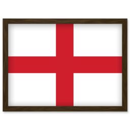 Artery8 England National Flag Vexillology World Flags Country Region Poster Artwork Framed Wall Art Print A4 in Brown - thumbnail 1