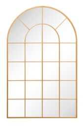 "MirrorOutlet Gold Framed Arched Window Garden Mirror 75"" X 47"" 190 x 120CM - Size: 1 Pack" - thumbnail 3