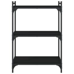 Berkfield Home Bookcase 3-Tier Black 60x30x86 cm Engineered Wood - Size: 60 x 30 x 86 cm - thumbnail 4